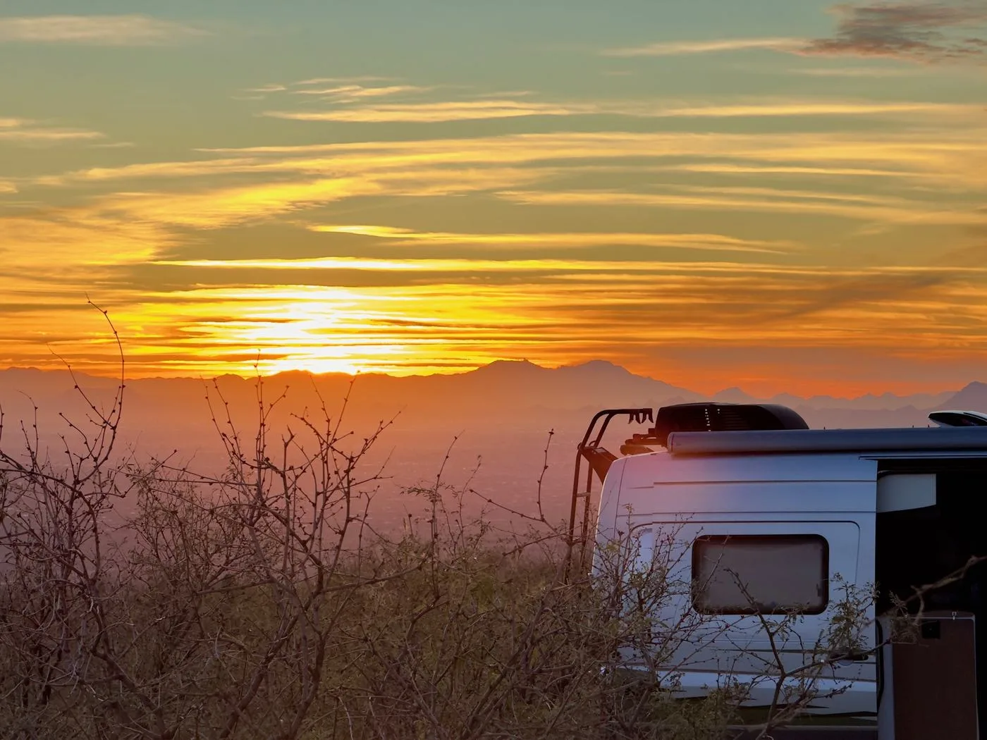 PourHouse at sunset on Redington Pass