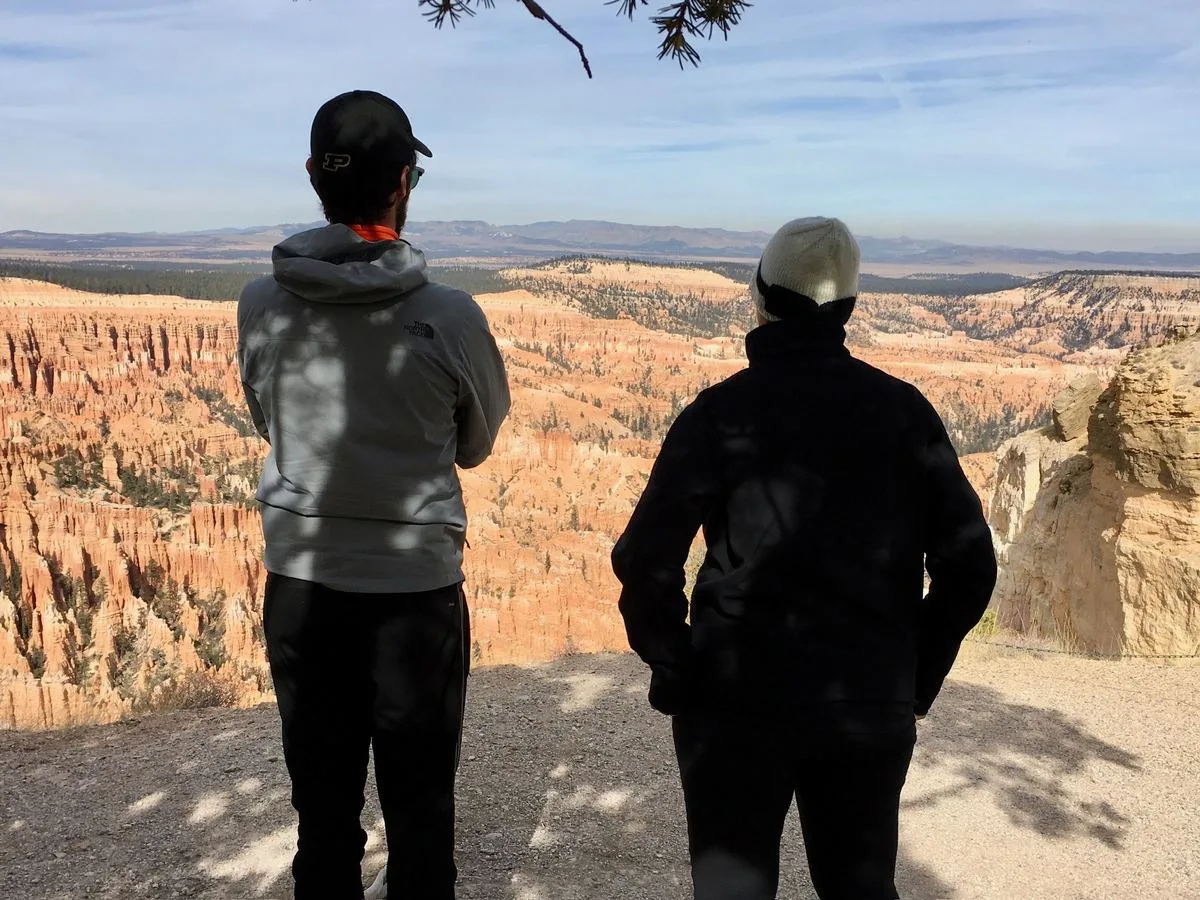 Cassie and David looking over Bryce Canyon
